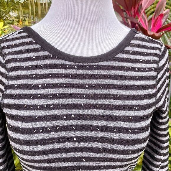 Express Sequin Striped Dress - Picture 3 of 8